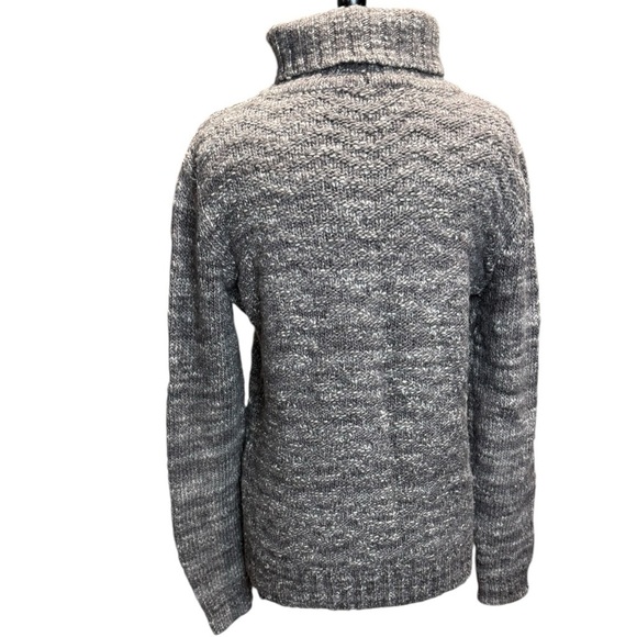 Farmer’s Market Iceland 100% Wool Brown Marled Turtleneck Sweater Women’s Size M - Picture 4 of 6